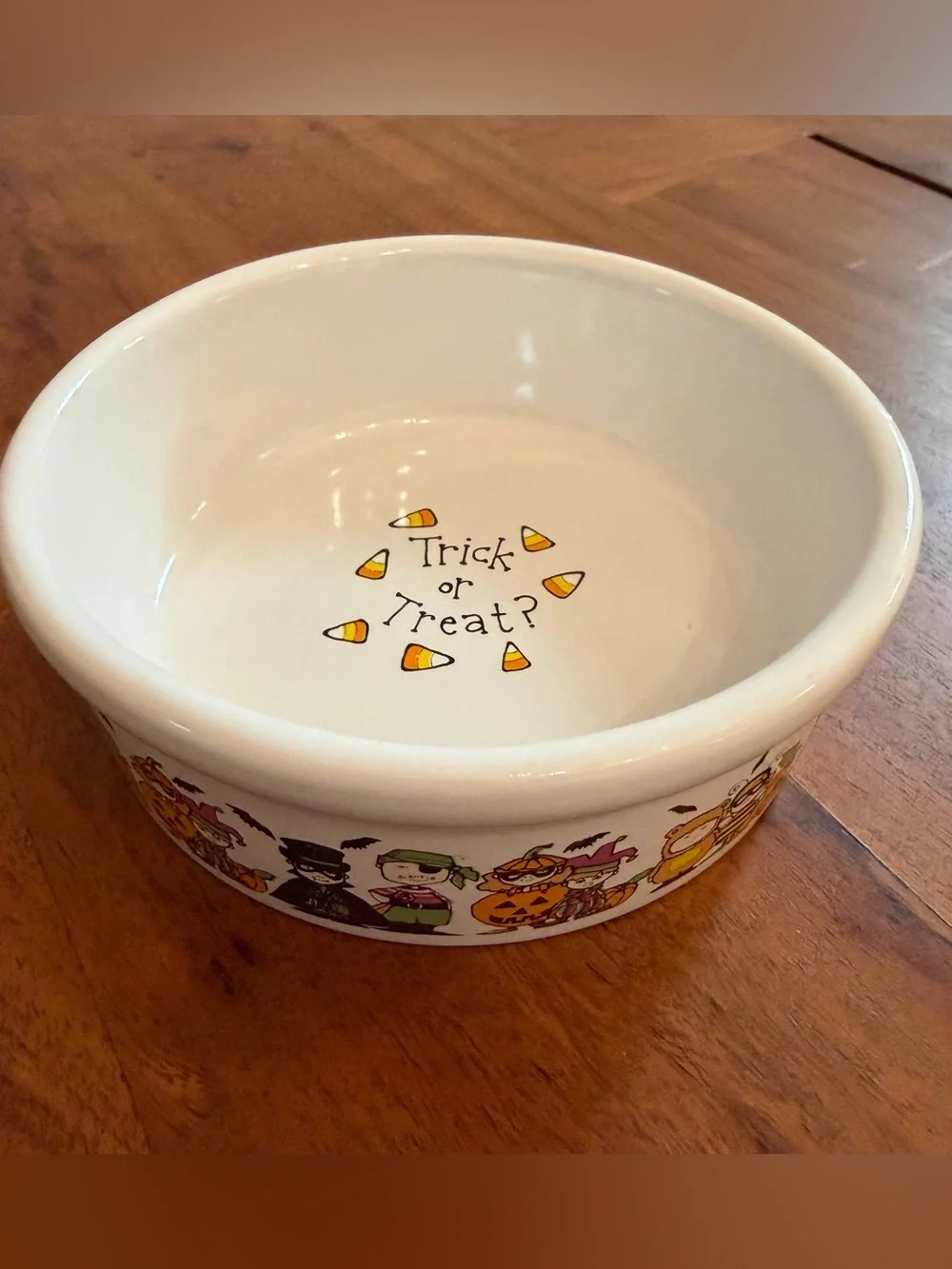 Vintage Goblins Ursula Dodge Signature Halloween Stoneware Dog Cat Pet Bowl 4.5